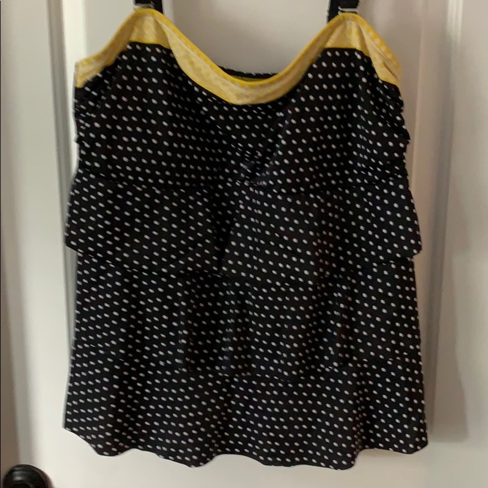 Plus Size 20W 24th & Ocean Ruffle Tankini Top - Picture 2 of 7